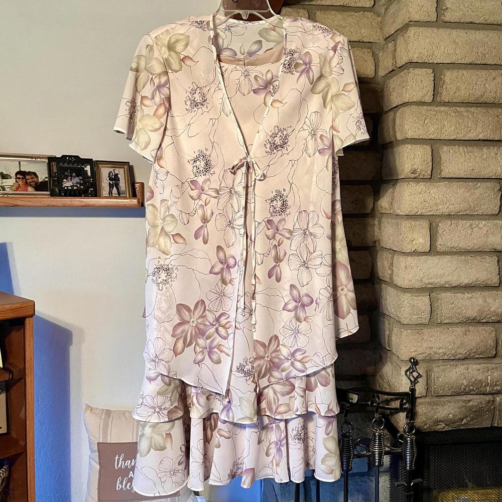VINTAGE R&M Richards Floral Dress + Shawl
